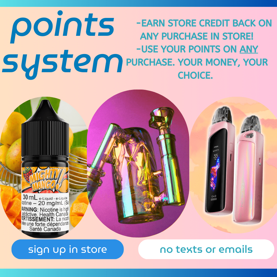 VSS Point System Banner Mobile Yorkton Vape SuperStore in Saskatchewan Canada