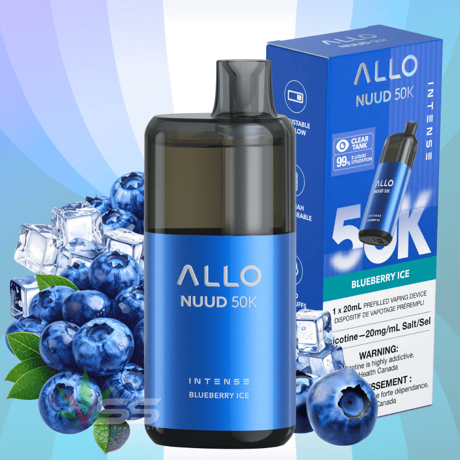 ALLO Nuud 50K Disposable Vape - Blueberry Ice Vape Superstore Yorkton Saskatchewan