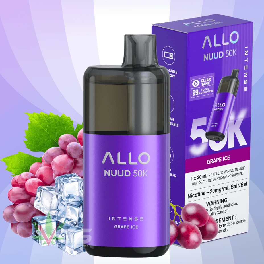 ALLO Nuud 50K Disposable Vape - Grape Ice Vape Superstore Yorkton Saskatchewan