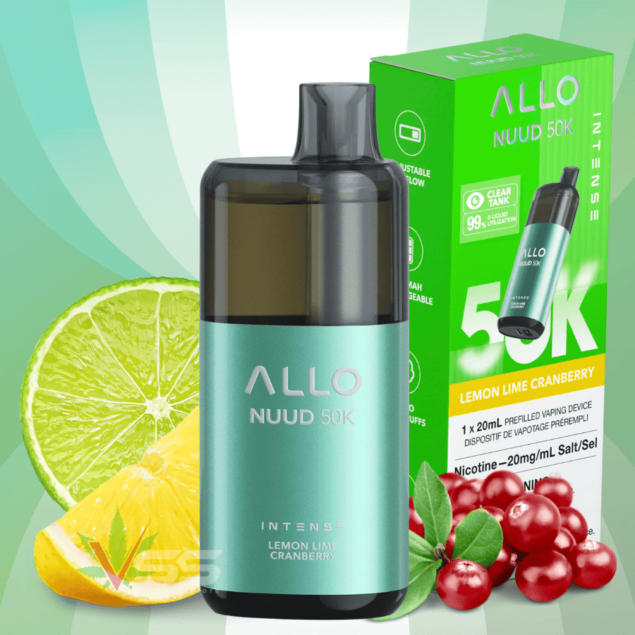 ALLO Nuud 50K Disposable Vape - Lemon Lime Cranberry Vape Superstore Yorkton Saskatchewan