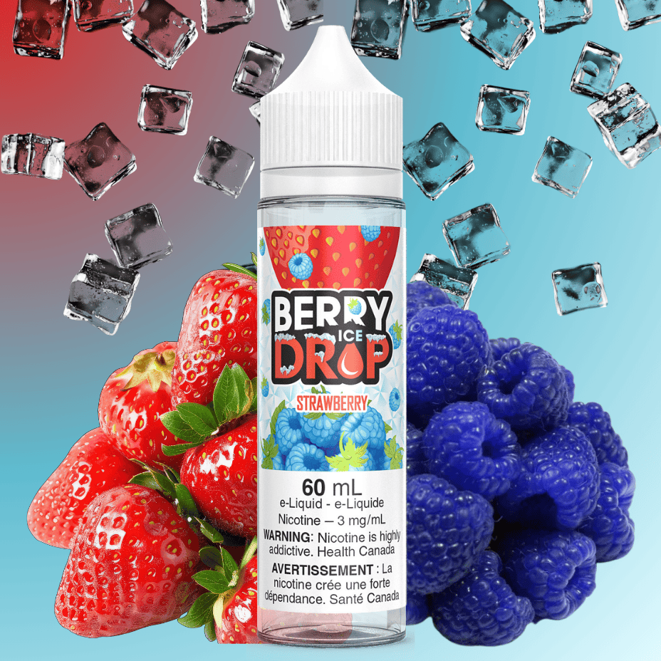 Berry Drop E-Liquid - Strawberry Ice 60ml / 3mg Vape Superstore Yorkton Saskatchewan