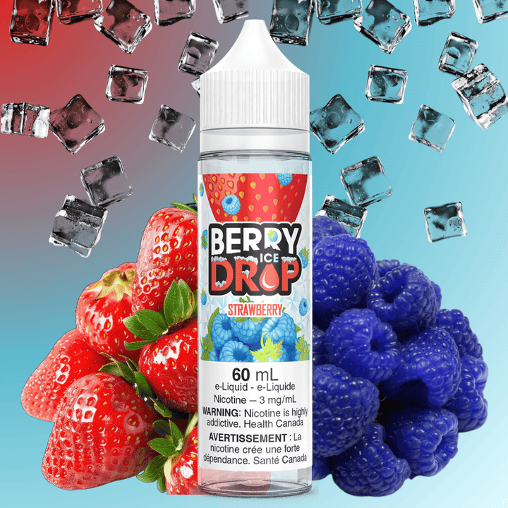 Berry Drop E-Liquid - Strawberry Ice 60ml / 3mg Vape Superstore Yorkton Saskatchewan