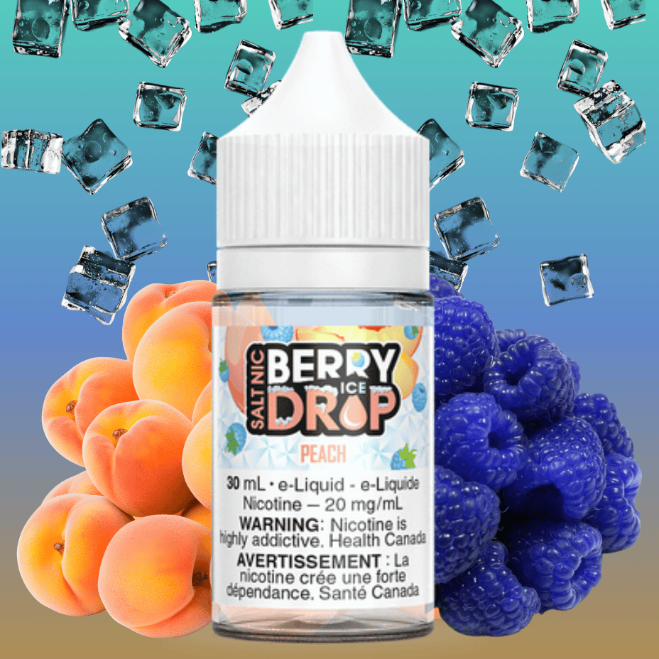 Berry Drop Salt - Peach Ice 30ml / 12mg Vape Superstore Yorkton Saskatchewan