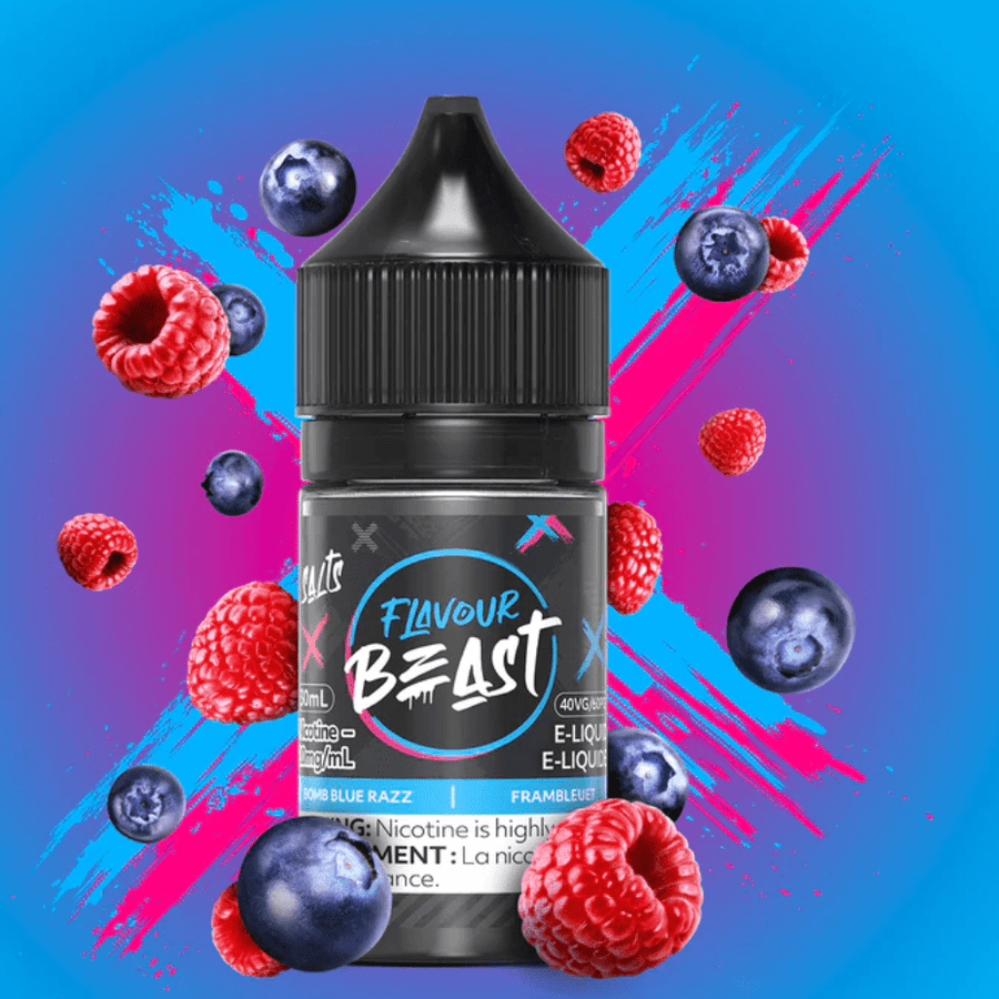 Bomb Blue Razz Salts by Flavour Beast E-Liquid 30ml / 20mg Vape Superstore Yorkton Saskatchewan