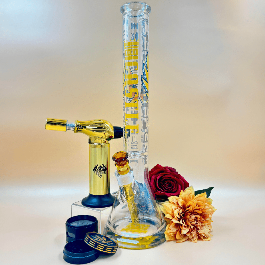 Castle Glassworks 9mm Anubis 18" 18in / Beaker Bong Vape Superstore Yorkton Saskatchewan