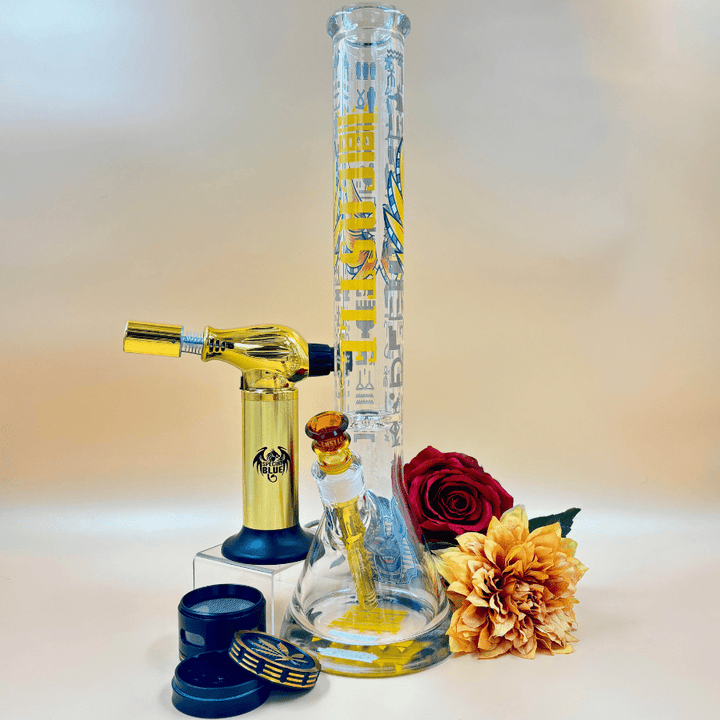 Castle Glassworks 9mm Anubis 18" 18in / Beaker Bong Vape Superstore Yorkton Saskatchewan
