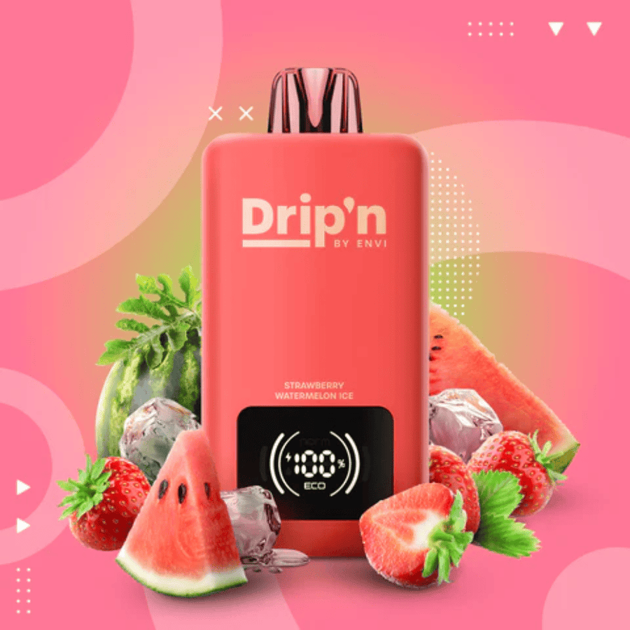 Drip'n by Envi 70K Disposable Vape - Strawberry Watermelon Ice Vape Superstore Yorkton Saskatchewan