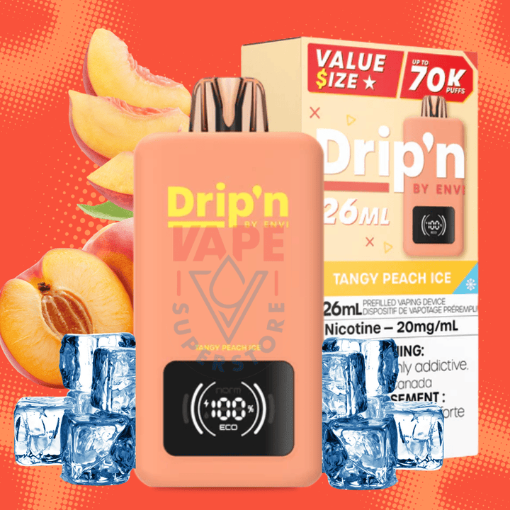 Drip'n by Envi 70K Disposable Vape - Tangy Peach Vape Superstore Yorkton Saskatchewan