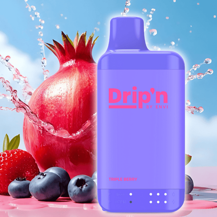 Drip'n By Envi Disposable Vape 8mL / 16000 Puffs / 20mg Drip'n by Envi 16K Disposable Vape - Triple Berry Drip'n by Envi 16K Disposable Vape - Triple Berry in Saskatchewan