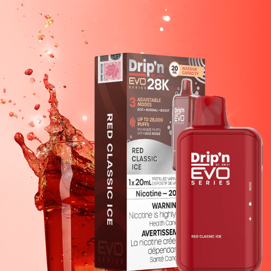Drip'n by Envi EVO 28k Disposable Vape-Red Classic Ice 28000 Puffs / 20mg Vape Superstore Yorkton Saskatchewan