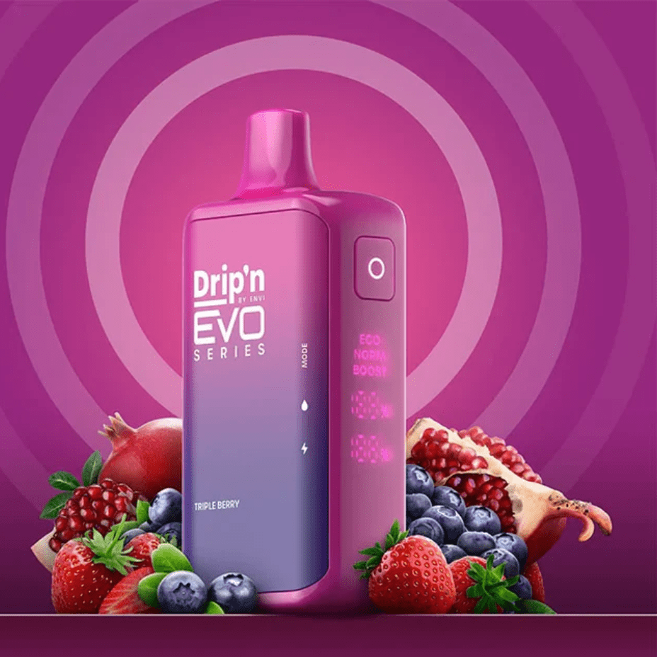 Drip'n by Envi EVO 28k Disposable Vape-Triple Berry 28000 Puffs / 20mg Vape Superstore Yorkton Saskatchewan