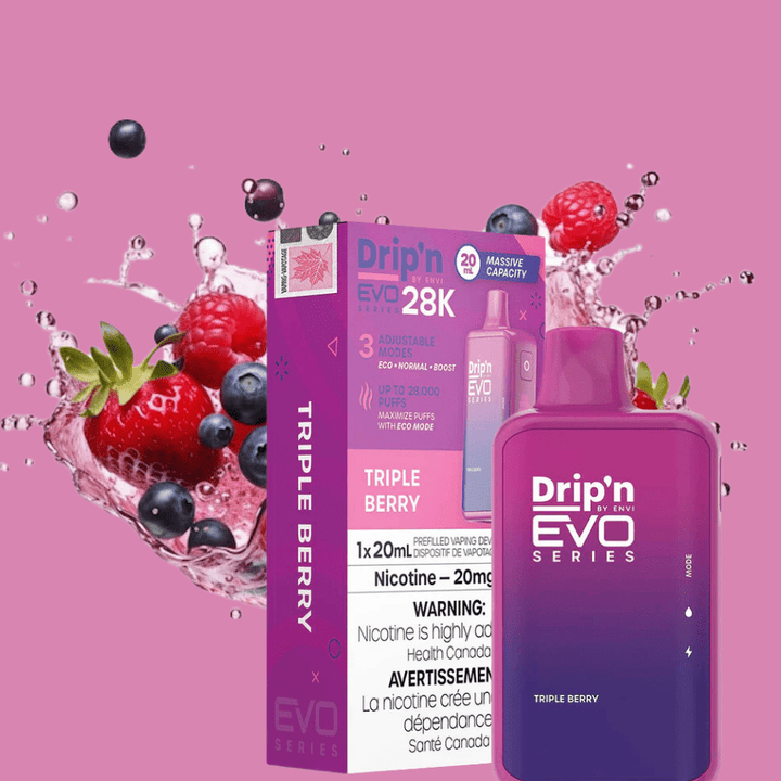 Drip'n by Envi EVO 28k Disposable Vape-Triple Berry 28000 Puffs / 20mg Vape Superstore Yorkton Saskatchewan