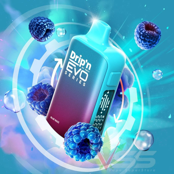 Drip'n by Envi Evo 63K Disposable Vape - Blue Razz Vape Superstore Yorkton Saskatchewan