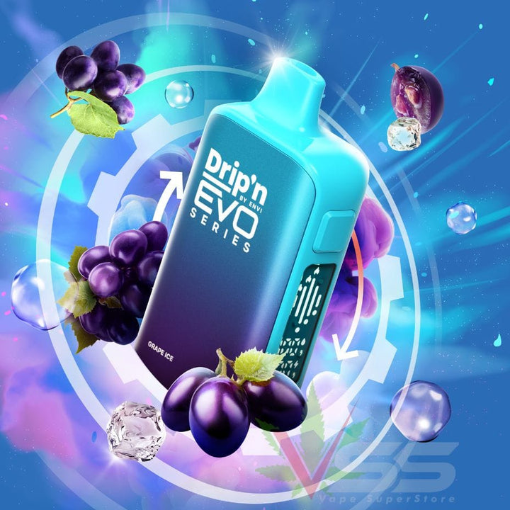 Drip'n by Envi Evo 63K Disposable Vape - Grape Ice Vape Superstore Yorkton Saskatchewan