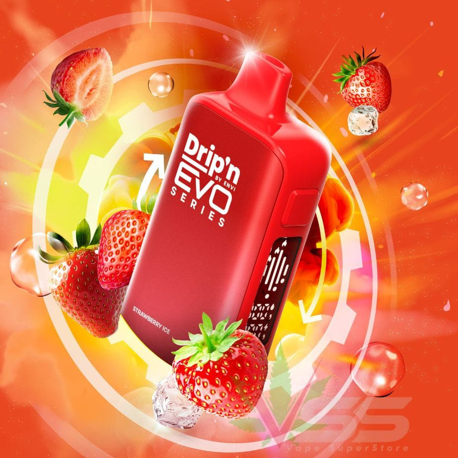 Drip'n by Envi Evo 63K Disposable Vape - Strawberry Ice 20mL / 63000 Puffs / 20mg/mL Vape Superstore Yorkton Saskatchewan