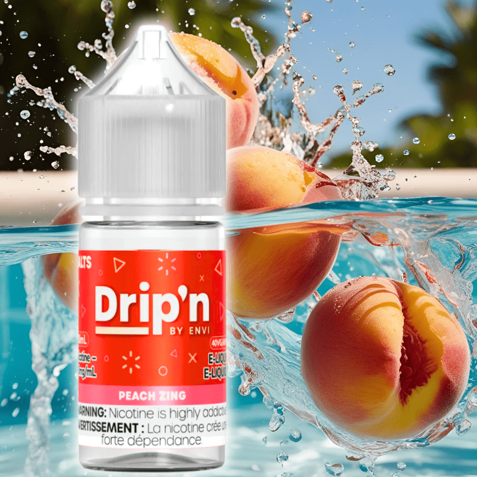 Drip'n Envi Salts Salt Nic E-Liquid 20mg / 30mL Drip'n by Envi Classics Salt-Peach Zing Drip'n by Envi Classics Salt-Peach Zing in Alberta