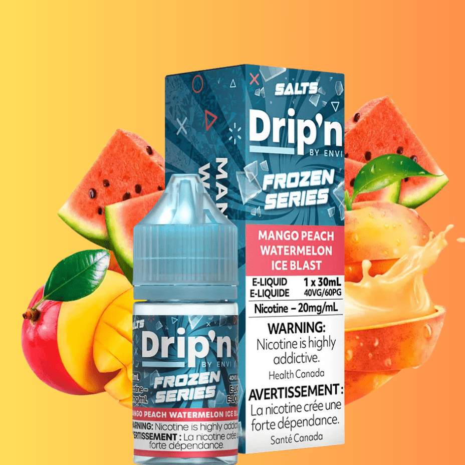 Drip'n Envi Salts Salt Nic E-Liquid Drip'n by Envi Frozen Salt-Mango Peach Watermelon Ice Blast Drip'n by Envi Frozen Salt-Mango Peach Watermelon Ice Blast 