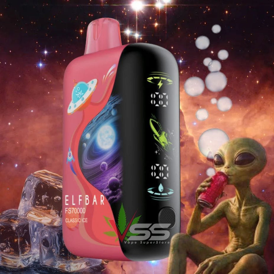 ELFBAR FS70K Disposable Vape - Classic Ice 20mL / 70000 Puffs / 20mg Vape Superstore Yorkton Saskatchewan