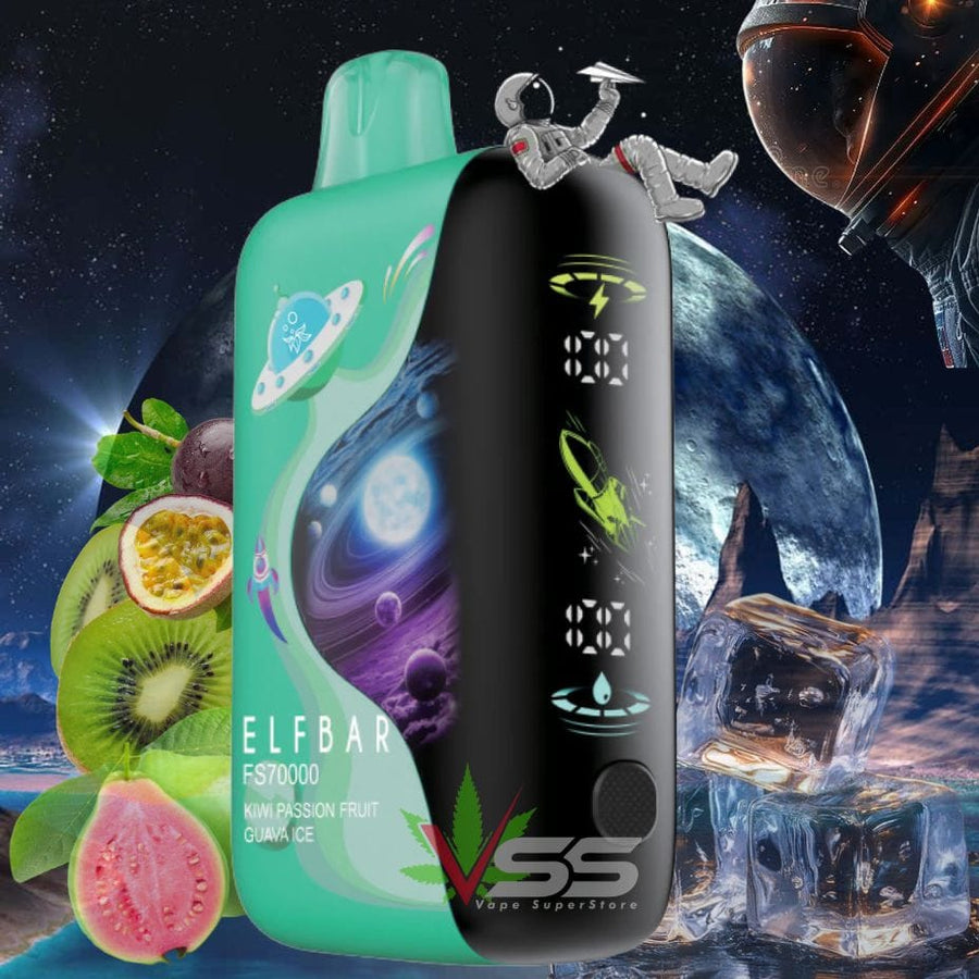 ELFBAR FS70K Disposable Vape - Kiwi Passionfruit Guava Ice 20mL / 70000 Puffs / 20mg Vape Superstore Yorkton Saskatchewan