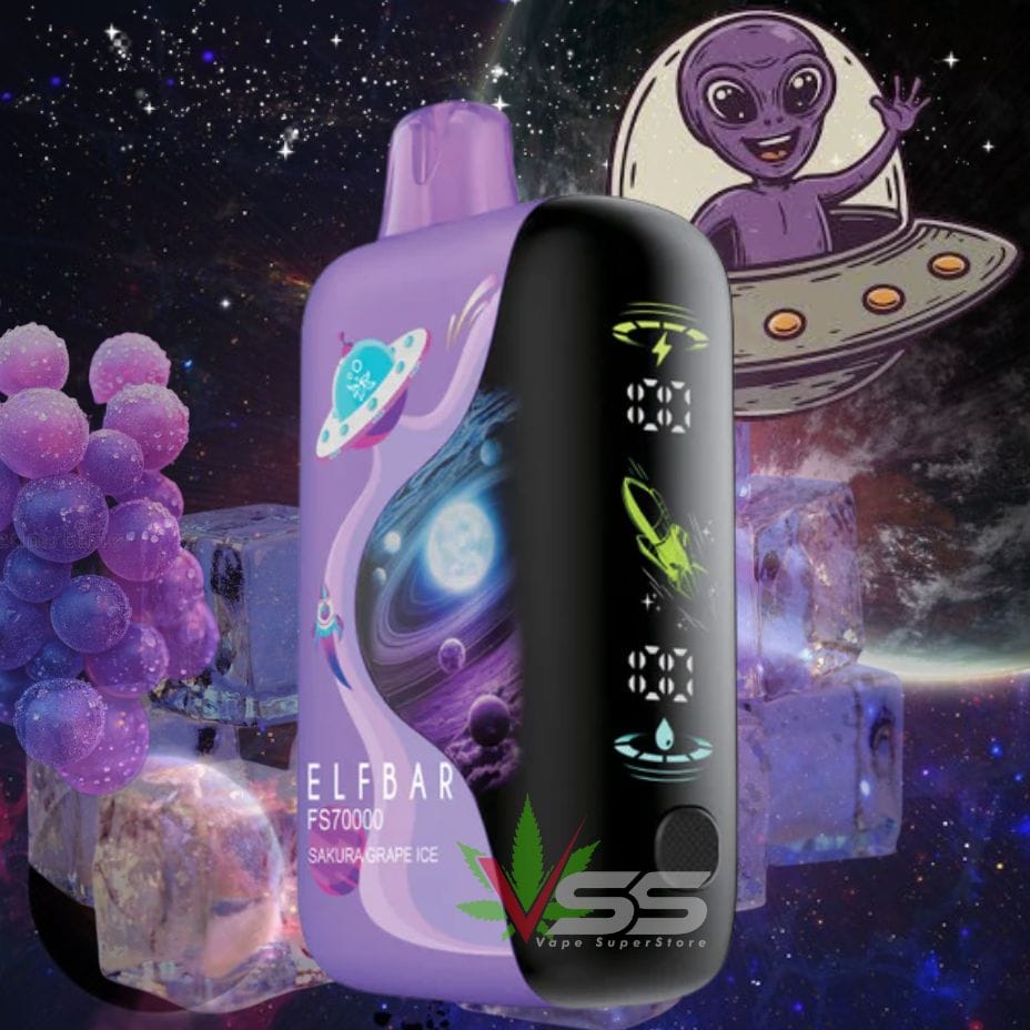 ELFBAR FS70K Disposable Vape - Sakura Grape Ice 20mL / 70000 Puffs / 20mg Vape Superstore Yorkton Saskatchewan
