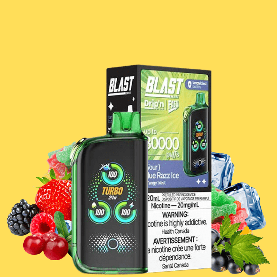 ENVI Drip'n Disposable Vape 20mg / 30000 Puffs Envi Drip'n x Fasta Blast 30K Disposable Vape-Sour Blue Razz Ice Envi Drip'n x Fasta Blast 30K - Sour Blue Raspberry Ice in Yorkton