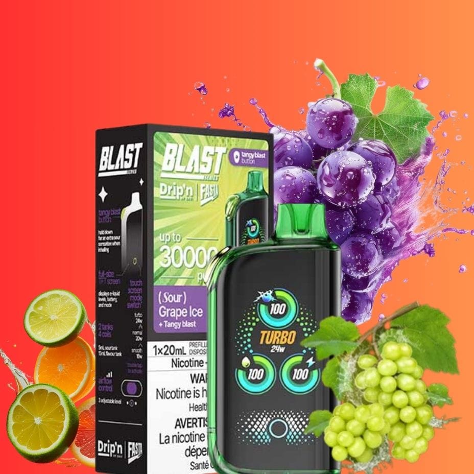 Envi Drip'n x Fasta Blast 30K Disposable Vape-Sour Grape Ice 30000 Puffs Vape Superstore Yorkton Saskatchewan