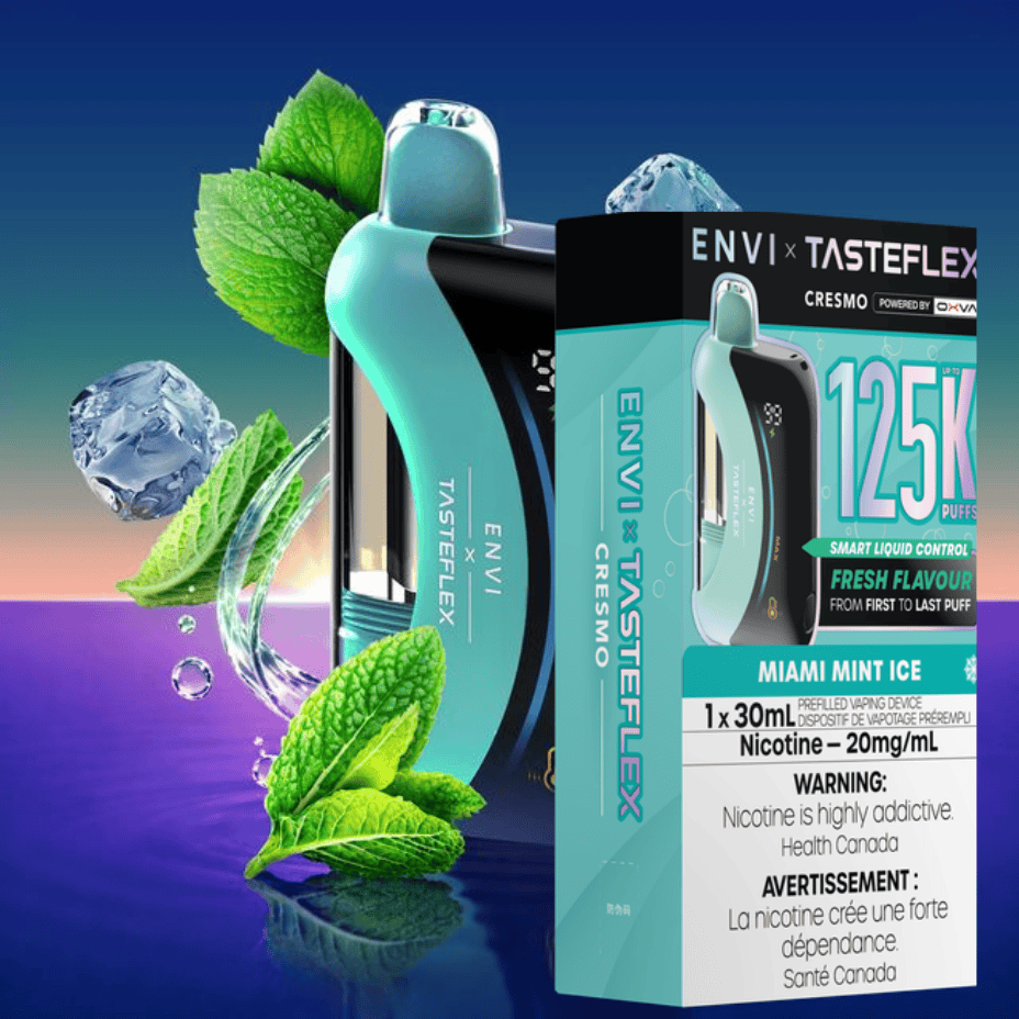ENVI x Tasteflex Cresmo 125k Disposable Vape - Miami Mint Ice 20mL / 125000 Puffs / 20mg/mL Vape Superstore Yorkton Saskatchewan