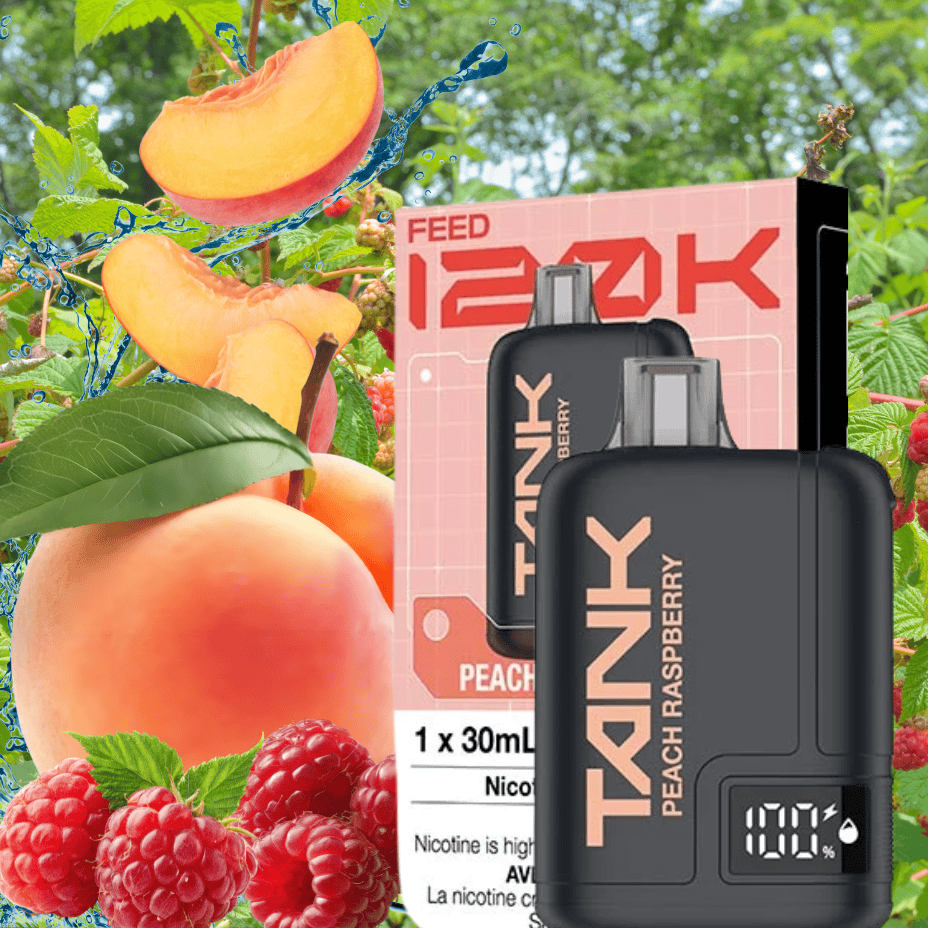 Feed Tank 120k Disposable Vape-Peach Raspberry Vape Superstore Yorkton Saskatchewan