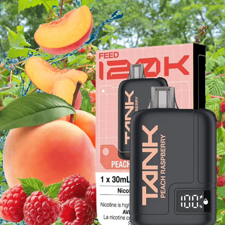 Feed Tank 120k Disposable Vape-Peach Raspberry Vape Superstore Yorkton Saskatchewan