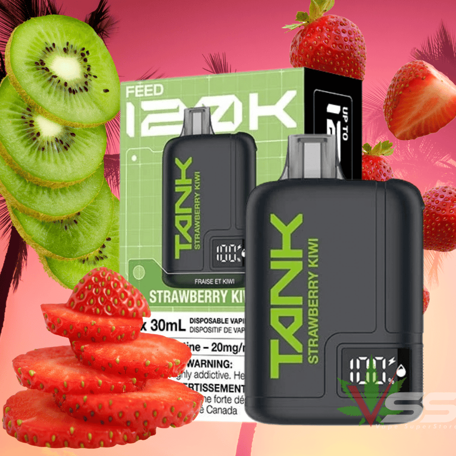 Feed Tank 120k Disposable Vape-Strawberry Kiwi 120000 Puffs / 20mg Vape Superstore Yorkton Saskatchewan