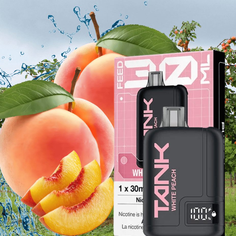 Feed Tank 120k Disposable Vape-White Peach Vape Superstore Yorkton Saskatchewan