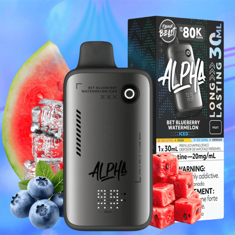 Flavour Beast Alpha 80K Disposable Vape-Bet Blueberry Watermelon 30mL / 80000 Puffs / 20mg/mL Vape Superstore Yorkton Saskatchewan