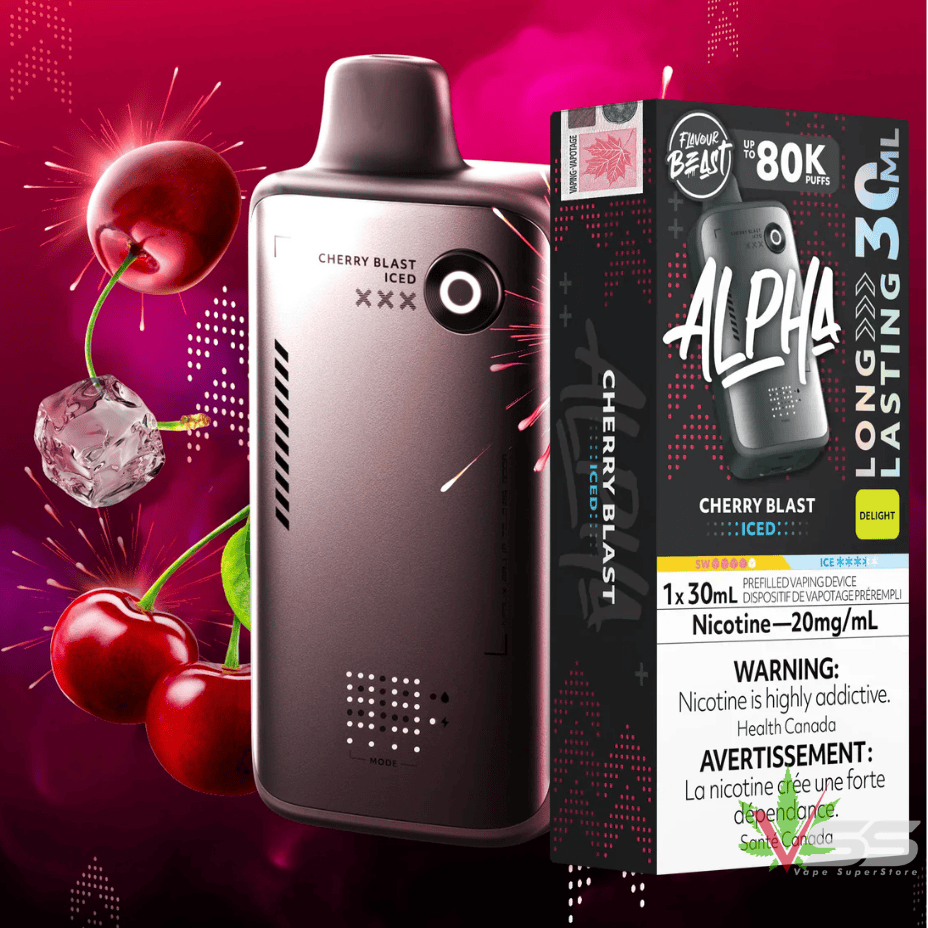 Flavour Beast Alpha 80K Disposable Vape-Cherry Blast Iced 30mL / 80000 Puffs Vape Superstore Yorkton Saskatchewan