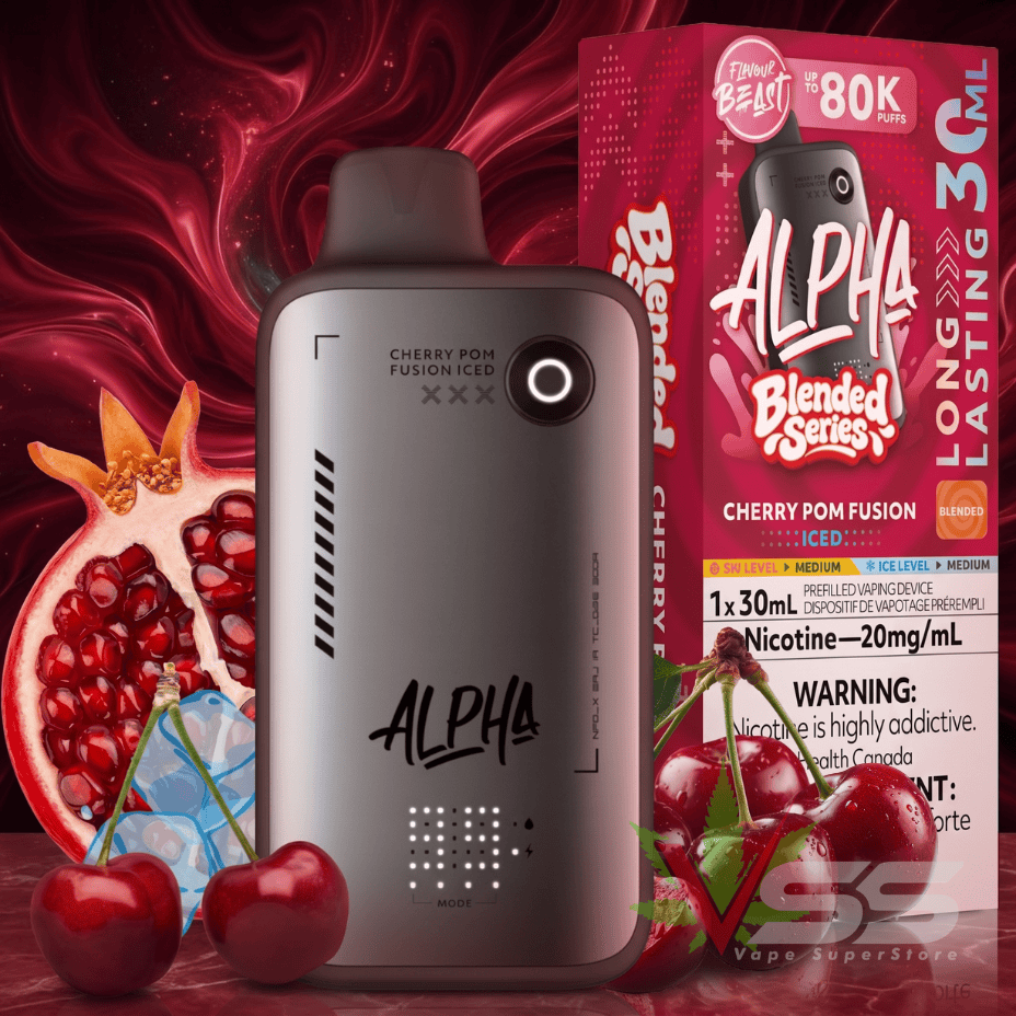 Flavour Beast Alpha 80K Disposable Vape-Cherry Pom Fusion Ice 80000 Puffs / 20mg Vape Superstore Yorkton Saskatchewan