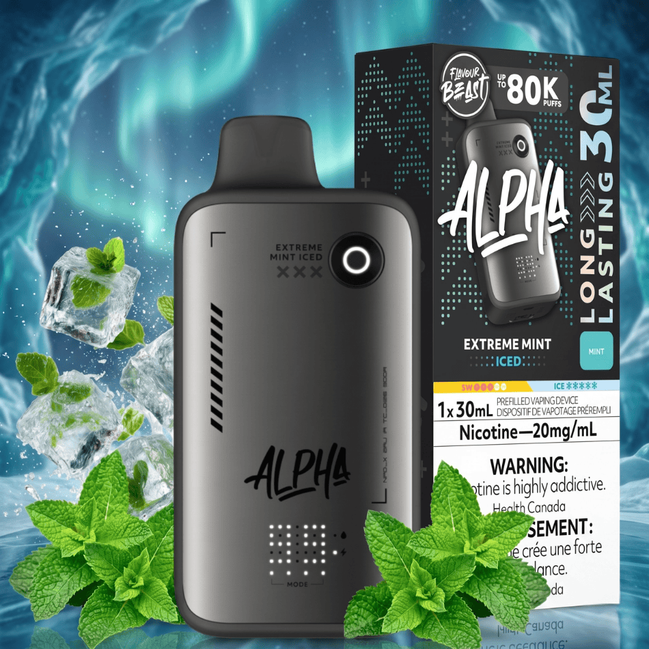 Flavour Beast Alpha 80K Disposable Vape-Extreme Mint 30mL / 80000 Puffs / 20mg/mL Vape Superstore Yorkton Saskatchewan