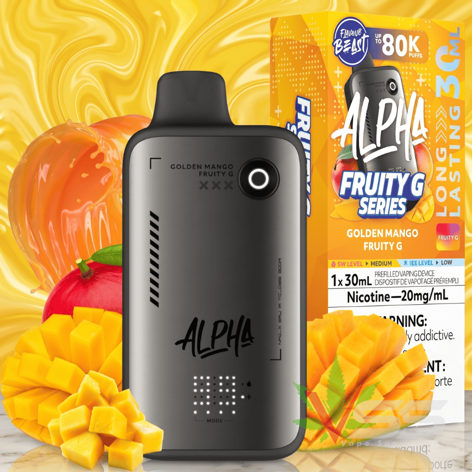 Flavour Beast Alpha 80K Disposable Vape-Golden Mango Fruity G 80000 Puffs / 20mg Vape Superstore Yorkton Saskatchewan