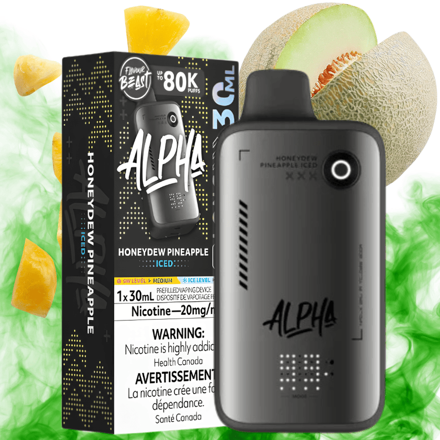 Flavour Beast Alpha 80K Disposable Vape-Honeydew Pineapple 30mL / 80000 Puffs / 20mg/mL Vape Superstore Yorkton Saskatchewan
