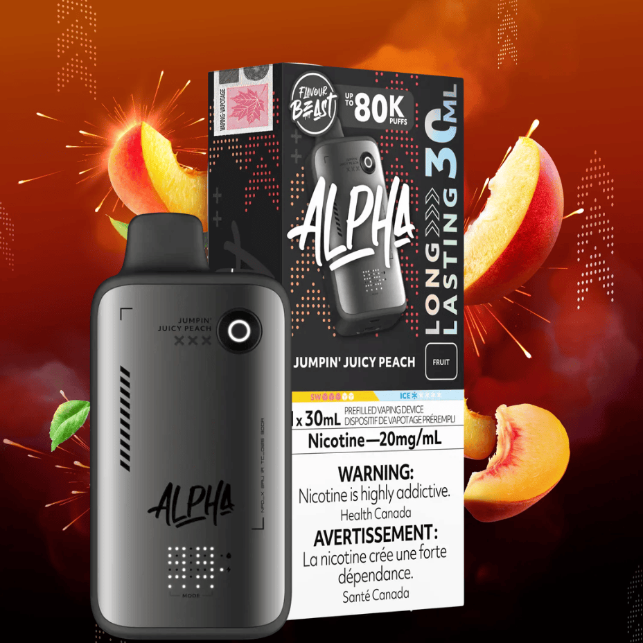 Flavour Beast Alpha 80K Disposable Vape-Jumpin Juicy Peach Vape Superstore Yorkton Saskatchewan