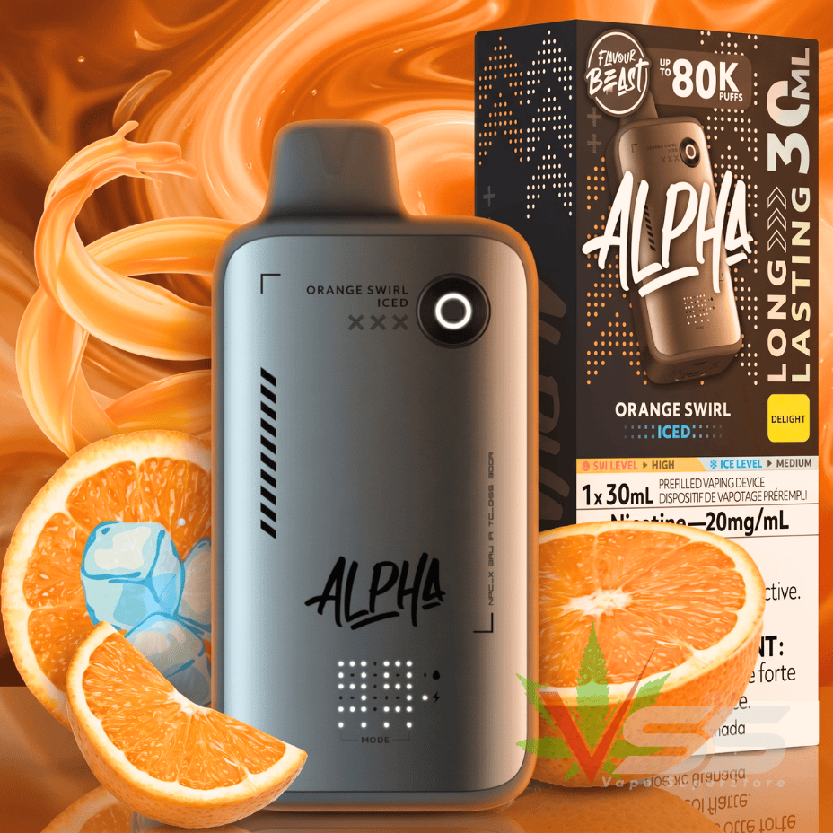 Flavour Beast Alpha 80K Disposable Vape-Orange Swirl Iced 80000 Puffs / 20mg Vape Superstore Yorkton Saskatchewan