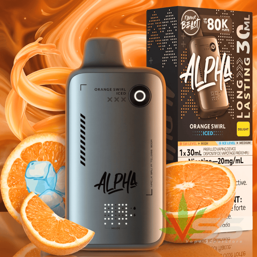 Flavour Beast Alpha 80K Disposable Vape-Orange Swirl Iced 80000 Puffs / 20mg Vape Superstore Yorkton Saskatchewan