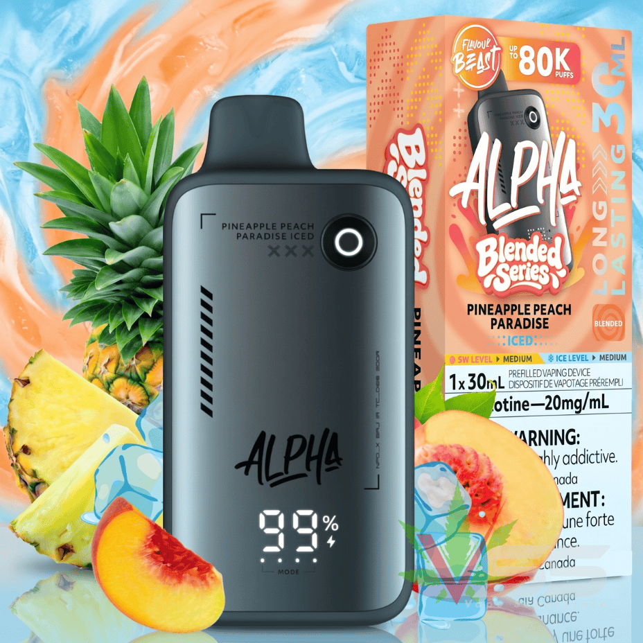 Flavour Beast Alpha 80K Disposable Vape-Pineapple Peach Paradise Iced 80000 Puffs / 20mg Vape Superstore Yorkton Saskatchewan