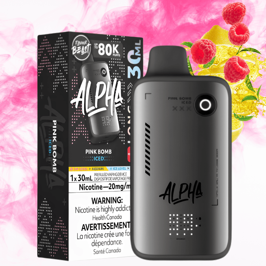 Flavour Beast Alpha 80K Disposable Vape-Pink Bomb Ice 30mL / 80000 Puffs / 20mg/mL Vape Superstore Yorkton Saskatchewan
