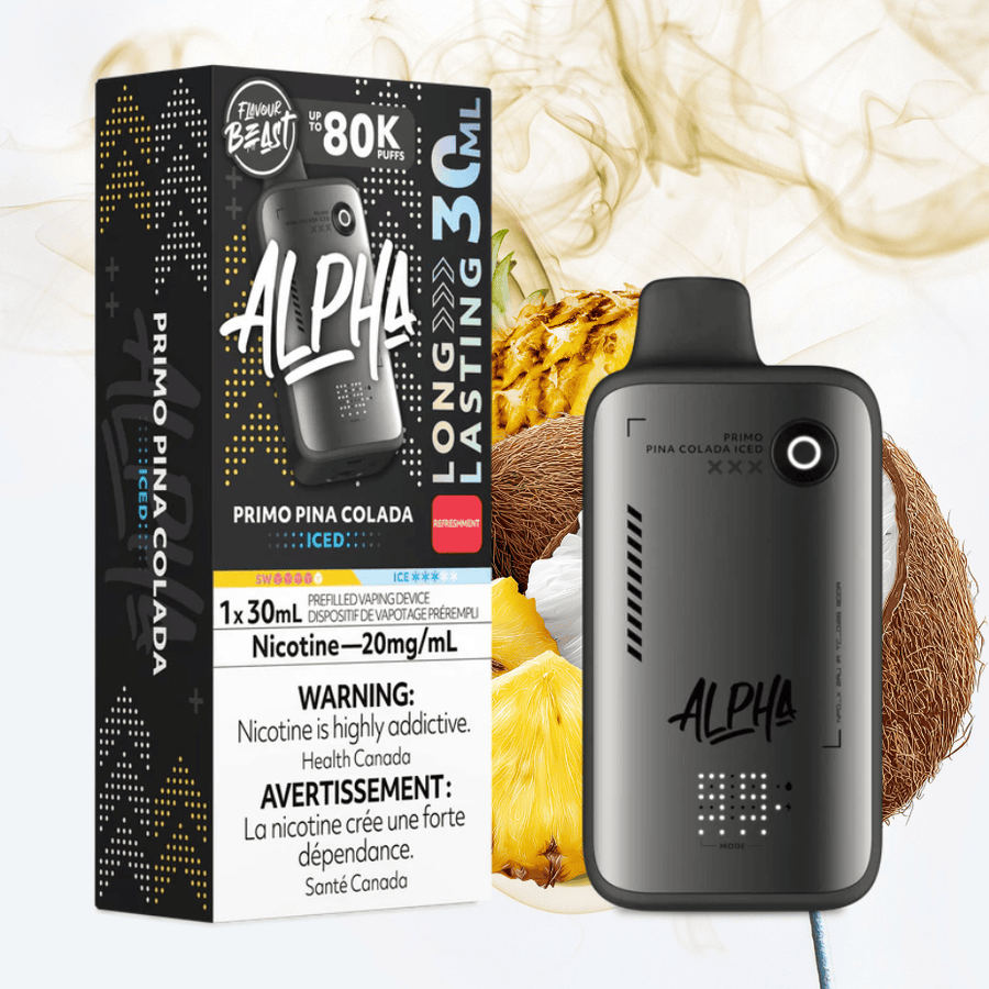 Flavour Beast Alpha 80K Disposable Vape-Primo Pina Colada Iced 30mL / 80000 Puffs / 20mg Vape Superstore Yorkton Saskatchewan