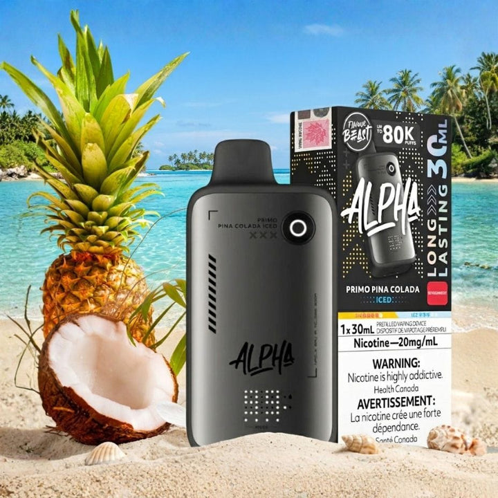 Flavour Beast Alpha 80K Disposable Vape-Primo Pina Colada Iced 30mL / 80000 Puffs / 20mg Vape Superstore Yorkton Saskatchewan