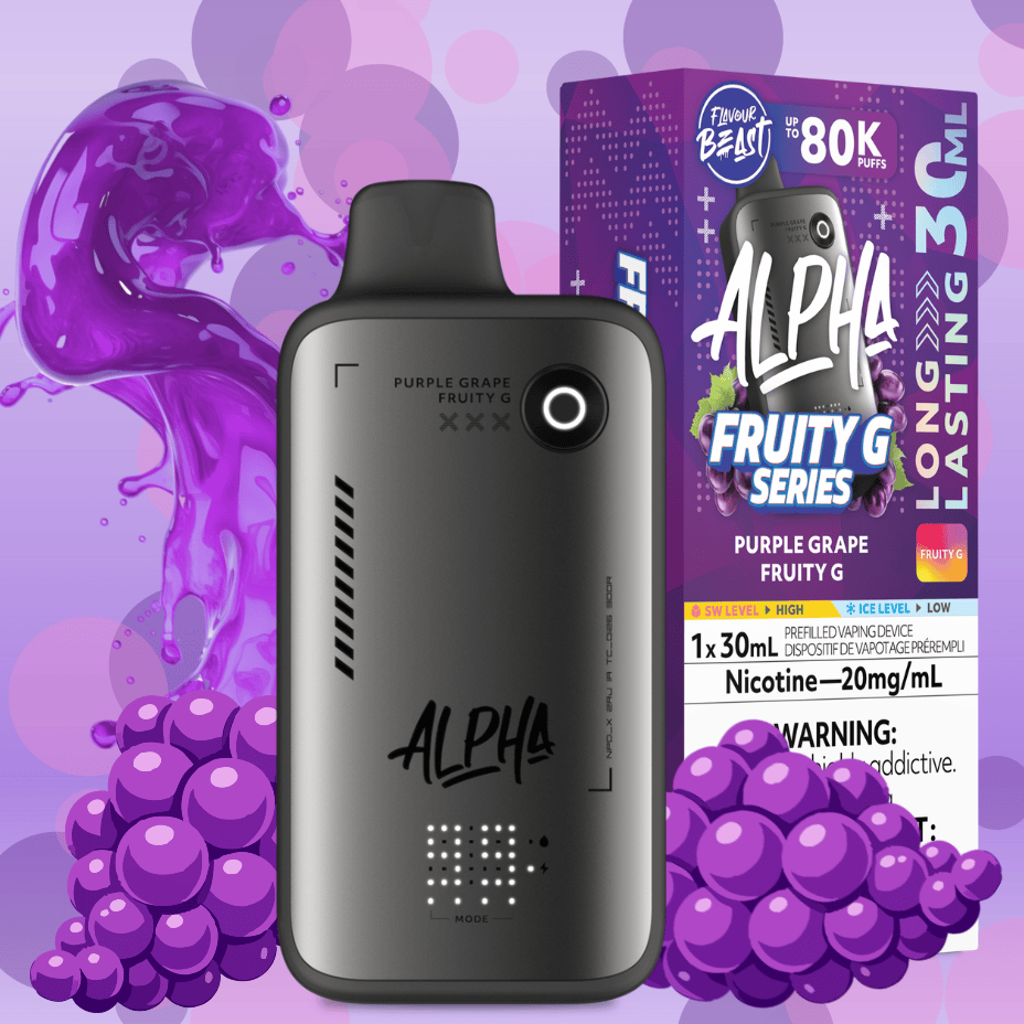 Flavour Beast Alpha 80K Disposable Vape-Purple Grape Fruity G 30mL / 80000 Puffs / 20mg/mL Vape Superstore Yorkton Saskatchewan