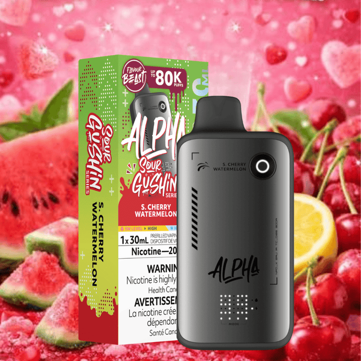 Flavour Beast Alpha 80K Disposable Vape-S. Cherry Watermelon 30mL / 80000 Puffs / 20mg/mL Vape Superstore Yorkton Saskatchewan