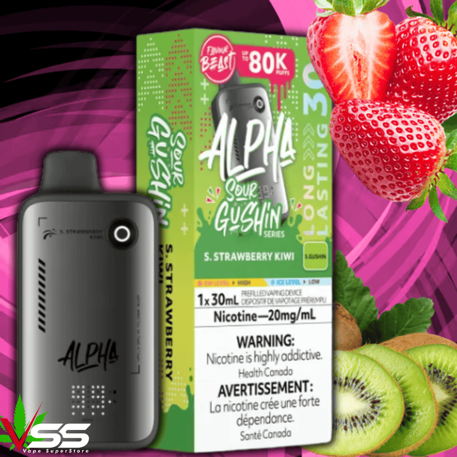 Flavour Beast Alpha 80K Disposable Vape-S. Strawberry Kiwi 30mL / 80000 Puffs / 20mg/mL Vape Superstore Yorkton Saskatchewan