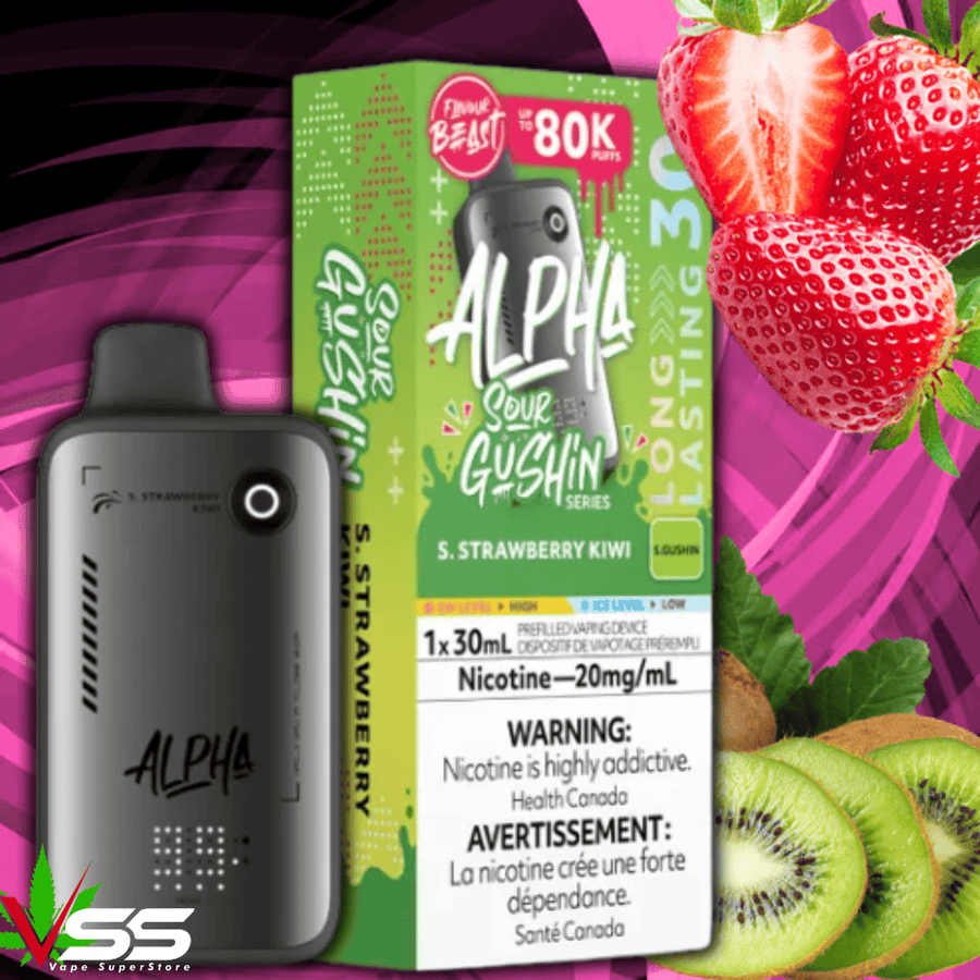 Flavour Beast Alpha 80K Disposable Vape-S. Strawberry Kiwi 30mL / 80000 Puffs / 20mg/mL Vape Superstore Yorkton Saskatchewan