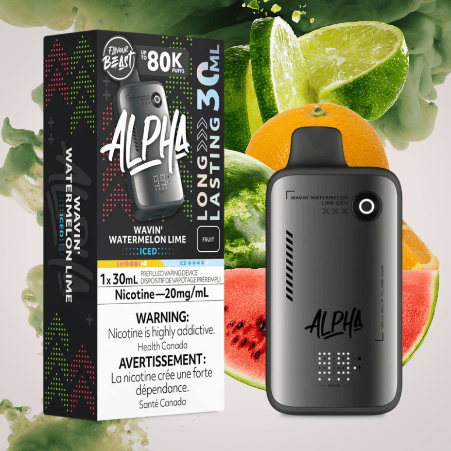 Flavour Beast Alpha 80K Disposable Vape-Wavin' Watermelon Lime 30mL / 80000 Puffs / 20mg Vape Superstore Yorkton Saskatchewan