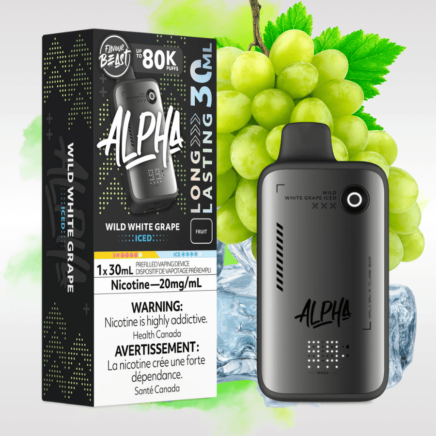 Flavour Beast Alpha 80K Disposable Vape-Wild White Grape 30mL / 80000 Puffs / 20mg Vape Superstore Yorkton Saskatchewan